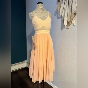 ASOS Peach Pleated Midi Dress | NWT | Size 4